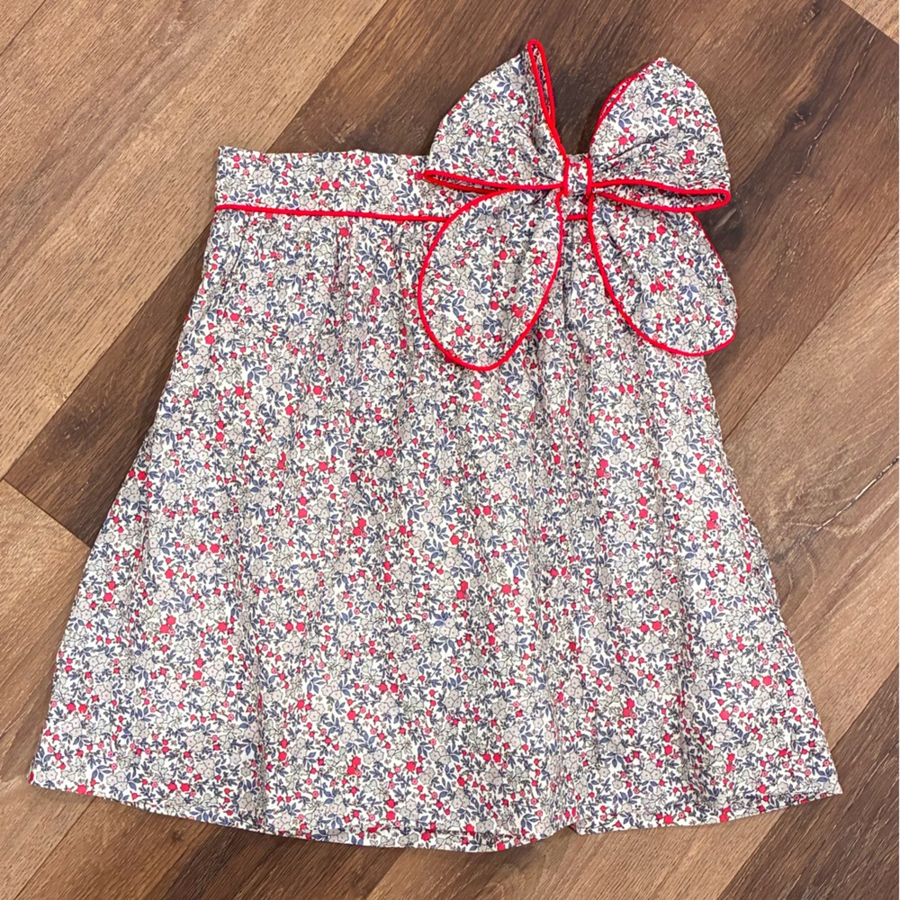 New Marco & Lizzy Floral Lined Bow Skirt Easter Spring Summer Dressy 8 Girl